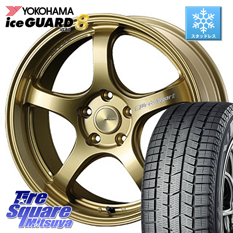 YOKOHAMA S0771 iceGUARD8 IG80 2025年製 アイスガード8 スタッドレス ミツヤ 245/45R18WEDS WedsSport RN-05M RN05M ウェッズ スポーツ ホイール 18インチ 18X7.5J 45 5穴 114.3 フーガ FUGA 日産|タイヤスクエアミツヤ