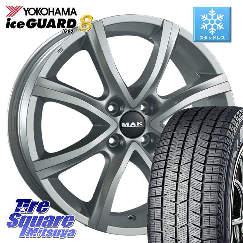 YOKOHAMA S0751 iceGUARD8 IG80 2025年製 アイスガード8 スタッドレス ミツヤ 215/50R17阿部商会 MAK ANTIBES ホイール 17インチ 17X7.0J(C3 A8HN) 25 4穴 108 シトロエン C3 エアクロス A8系｜タイヤスクエアミツヤ