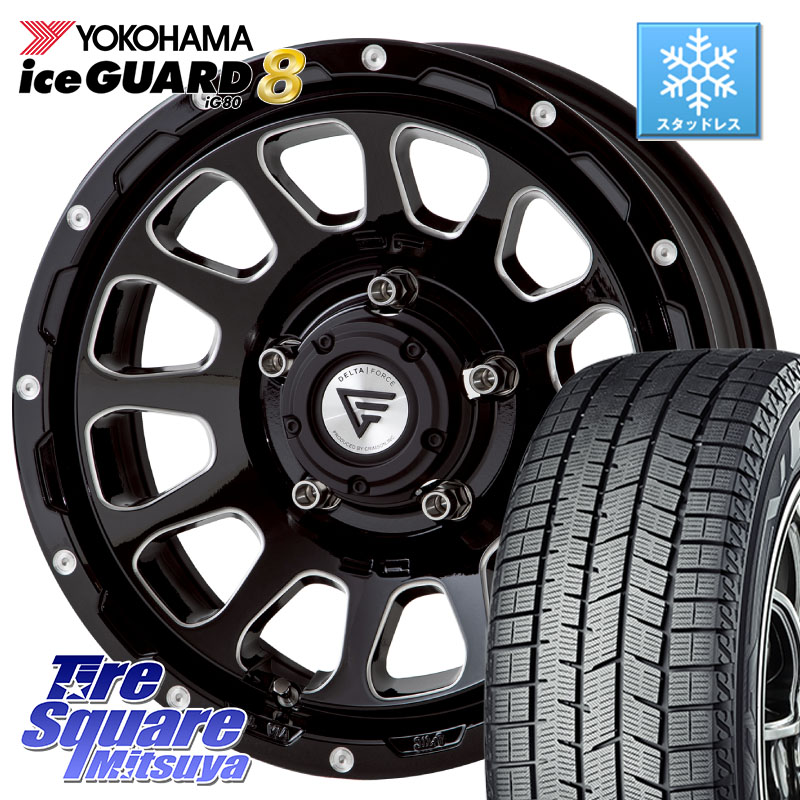 YOKOHAMA S0746 iceGUARD8 IG80 2025年製 アイスガード8 スタッドレス ミツヤ 215/65R16 DELTA FORCE デルタフォース オーバル シエラ専用 インセット-5 16インチ 16 X 6.0J +0 5穴 139.7 ジムニー専用(要オーバーフェンダー等) ジムニ-シエラ・ノマド(カスタム)