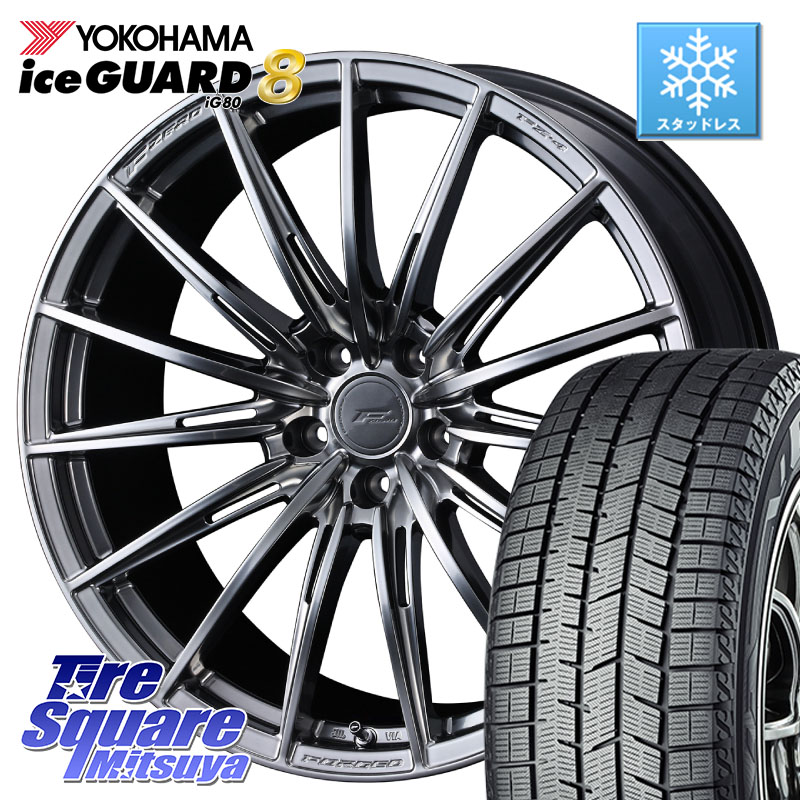 YOKOHAMA S0752 iceGUARD8 IG80 2025年製 アイスガード8 スタッドレス ミツヤ 225/60R18 WEDS F ZERO FZ4 FZ-4 鍛造 FORGED 18インチ エフゼロ 18 X 7.5J(M14B) +38 5穴 114.3 クラウンクロスオーバー