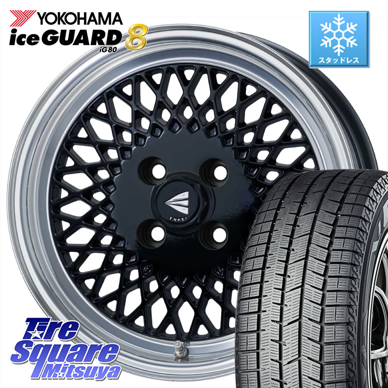 YOKOHAMA S0725 iceGUARD8 IG80 2025年製 アイスガード8 スタッドレス ミツヤ 205/55R16 ENKEI エンケイ NEO CLASSIC ENKEI92 16インチ 16 X 6.5J +45 4穴 100 E13オーラ