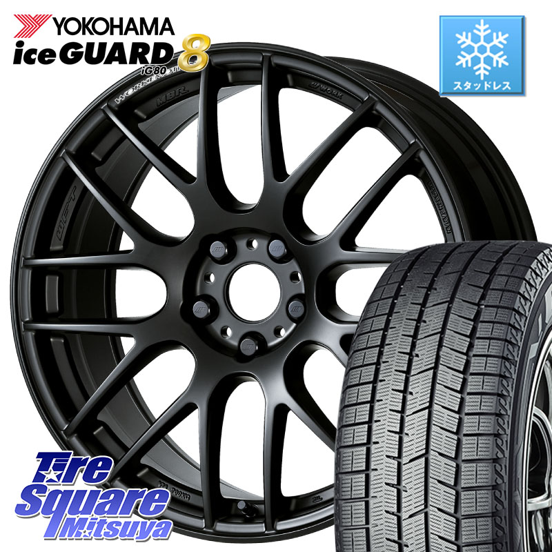 YOKOHAMA S0704 iceGUARD8 IG80 2025年製 アイスガード8 スタッドレス ミツヤ 225/65R17 WORK ワーク EMOTION エモーション M8R MBL 17インチ 17 X 8.0J +45 5穴 114.3 80系ハリアー CX-5 CX-8 BT5レガシィアウトバック
