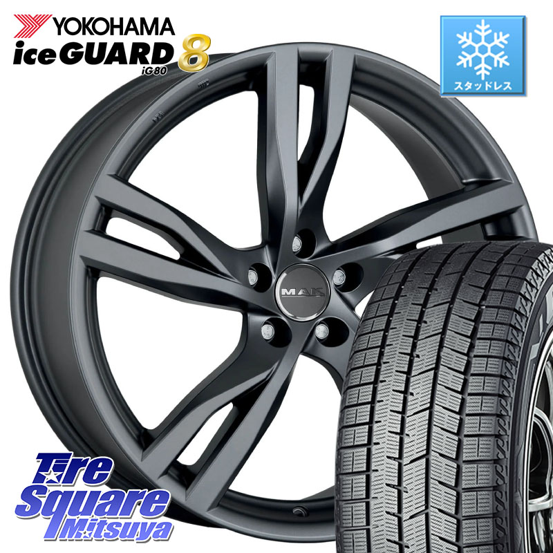YOKOHAMA S0764 iceGUARD8 IG80 2025年製 アイスガード8 スタッドレス ミツヤ 245/40R18 阿部商会 MAK STOCKHOLM ホイール 18インチ 18 X 8.0J(VOLVO V70 BB) +55 5穴 108 VOLVO ボルボ V70
