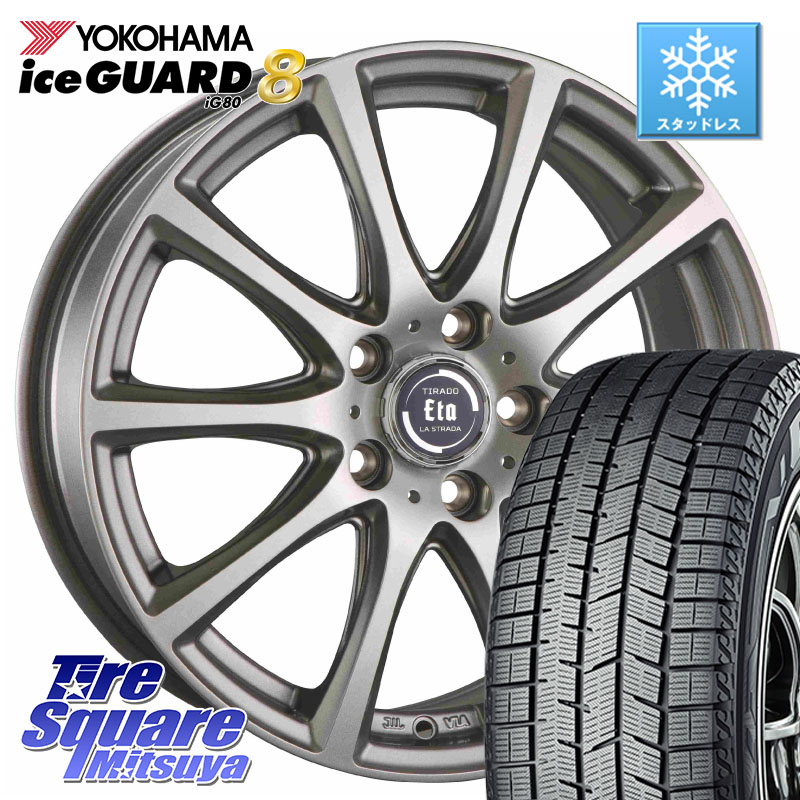 YOKOHAMA S0771 iceGUARD8 IG80 2025年製 アイスガード8 スタッドレス ミツヤ 245/45R18 阿部商会 ティラード イータ 18 X 7.5J +38 5穴 114.3