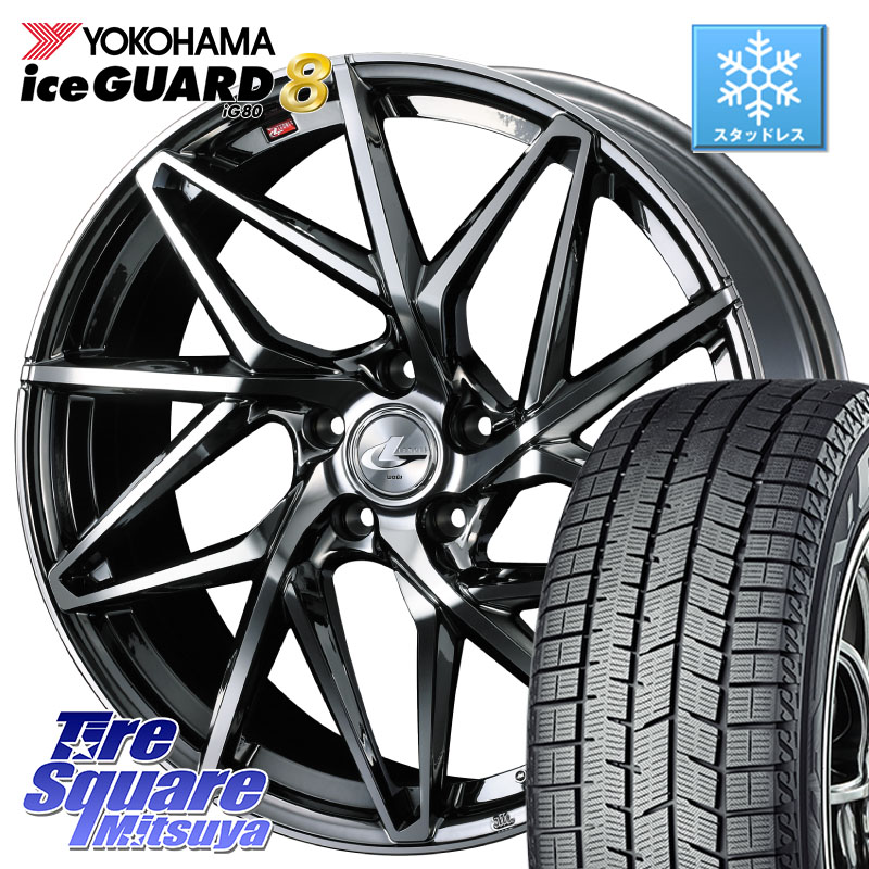 YOKOHAMA S0773 iceGUARD8 IG80 2025年製 アイスガード8 スタッドレス ミツヤ 215/40R18 WEDS 40612 レオニス LEONIS IT 18インチ 18 X 7.0J +55 5穴 114.3