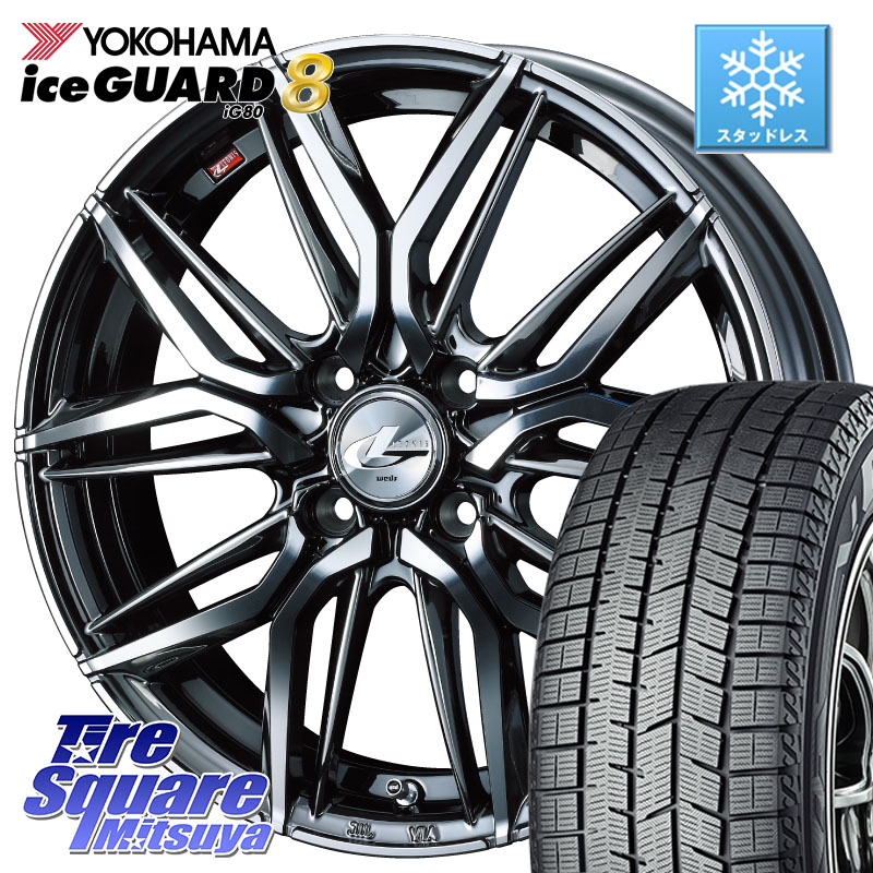 YOKOHAMA S0738 iceGUARD8 IG80 2025年製 アイスガード8 スタッドレス ミツヤ 195/65R16 WEDS 40790 レオニス LEONIS LM BMCMC 16インチ 16 X 6.0J +42 4穴 100 ライズ ロッキー ガソリン車 4穴