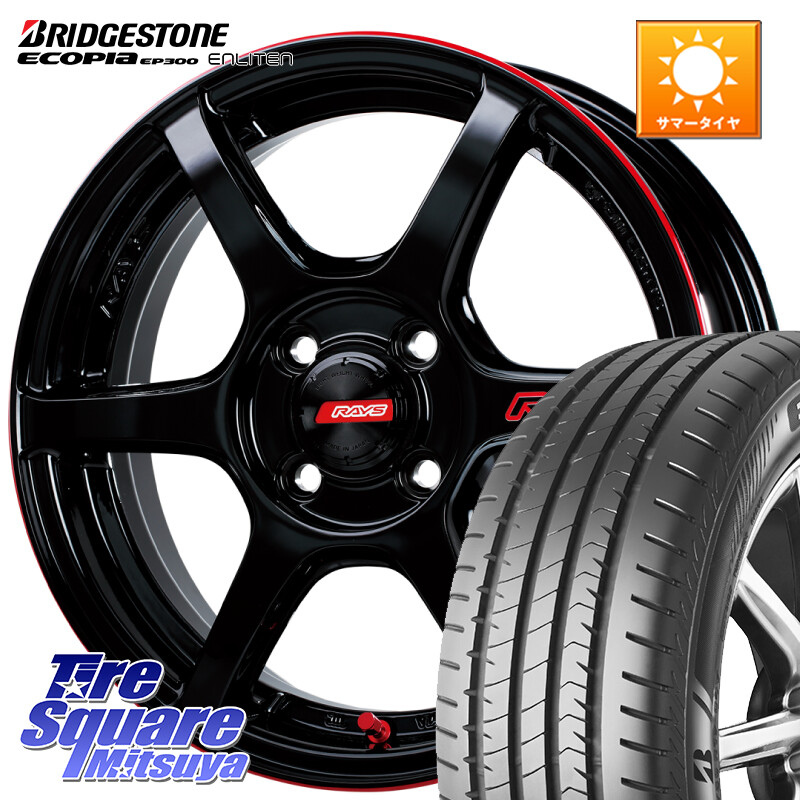 ブリヂストン ECOPIA EP300 ENLITEN 2026年製 在庫● エコピア サマータイヤ 185/60R15RAYS 【欠品次回11~12月】 GRAM LIGHTS 57C6 TIME ATTACK EDITION ホイール 15インチ 15X5.0J 43 4穴 100 130系ヴィッツ｜タイヤスクエアミツヤ
