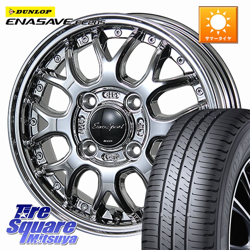DUNLOP ダンロップ エナセーブ EC205 サマータイヤ 165/60R14BLEST EuroSport Type815 軽自動車専用 ホイール 14インチ 14X4.5J 45 4穴 100 エブリイ ワゴン|タイヤスクエアミツヤ