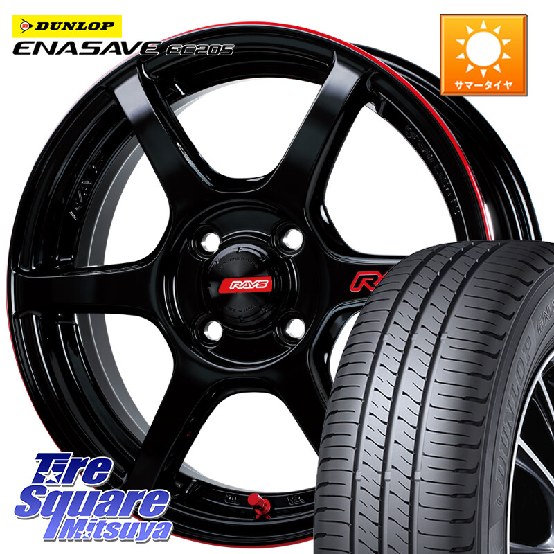 DUNLOP ダンロップ エナセーブ EC205 サマータイヤ 165/55R15RAYS 【欠品次回11~12月】 GRAM LIGHTS 57C6 TIME ATTACK EDITION ホイール 15インチ 15X5.0J 43 4穴 100 N-BOX サクラ デリカ ミニ DELICA MINI コペン N-ONE N ONE エヌワン｜タイヤスクエアミツヤ
