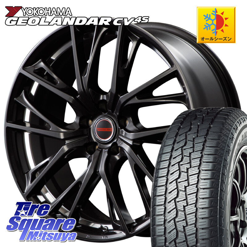 YOKOHAMA R8731 GEOLANDAR CV 4S オールシーズンタイヤ ヨコハマ 225/60R18MANARAY MID VERTEC ONE GLAIVE 18インチ 18X7.0J 48 5穴 114.3 T32エクストレイル CX-5 CX-8 BT5レガシィアウトバック CX-5 CX5 MAZDA CR-V レガシー レガシィ アウトバック|タイヤスクエアミツヤ