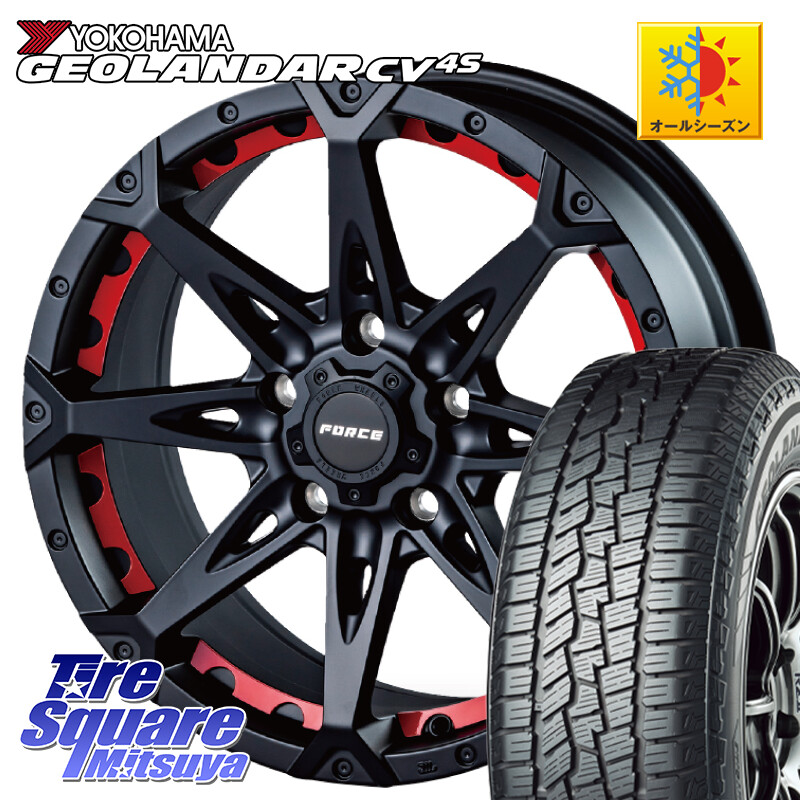YOKOHAMA R8735 GEOLANDAR CV 4S オールシーズンタイヤ ヨコハマ 225/60R17FORCE フォース DENALI デナリー BK 17インチ 17X7.5J 38 5穴 114.3 30系アルファード/ヴェルファイア デリカD:5 デリカD:5(26+) ヴェルファイアハイブリッド ヴェルファイア アルファード エ｜タイヤスクエアミツヤ 119,095円