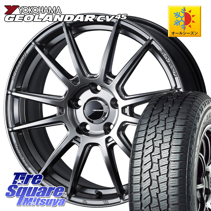 YOKOHAMA R8730 GEOLANDAR CV 4S オールシーズンタイヤ ヨコハマ 235/60R18WEDS WedsSport SA-62R SA62R ウェッズ スポーツ ホイール 18インチ 18X8.5J 35 5穴 114.3 アウトランダーPHEV|タイヤスクエアミツヤ