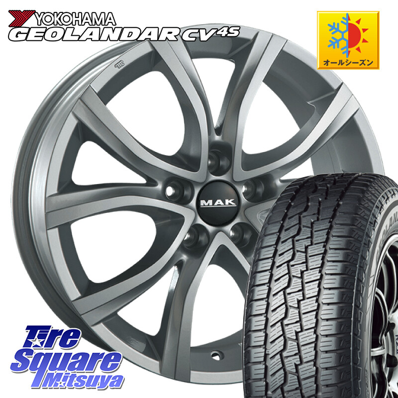 YOKOHAMA R9811 GEOLANDAR CV 4S オールシーズンタイヤ ヨコハマ 215/65R16阿部商会 MAK ANTIBES ホイール 16インチ 16X7.0J(PEUGET RIFTER K9P) 45 5穴 108 プジョー リフター｜タイヤスクエアミツヤ