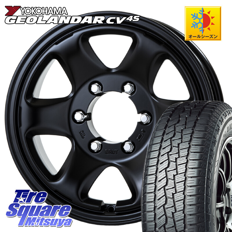 YOKOHAMA R9811 GEOLANDAR CV 4S オールシーズンタイヤ ヨコハマ 215/65R16BRUT ブルート BR-44 BR44 BK ホイール 16インチ 16X6.5J 25 6穴 139.7｜タイヤスクエアミツヤ
