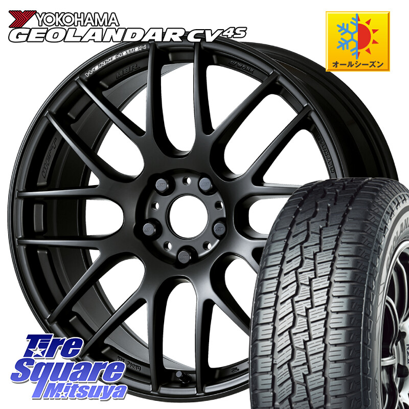YOKOHAMA R8751 GEOLANDAR CV 4S オールシーズンタイヤ ヨコハマ 225/55R17WORK ワーク EMOTION エモーション M8R MBL 17インチ 17X7.0J 47 5穴 100｜タイヤスクエアミツヤ