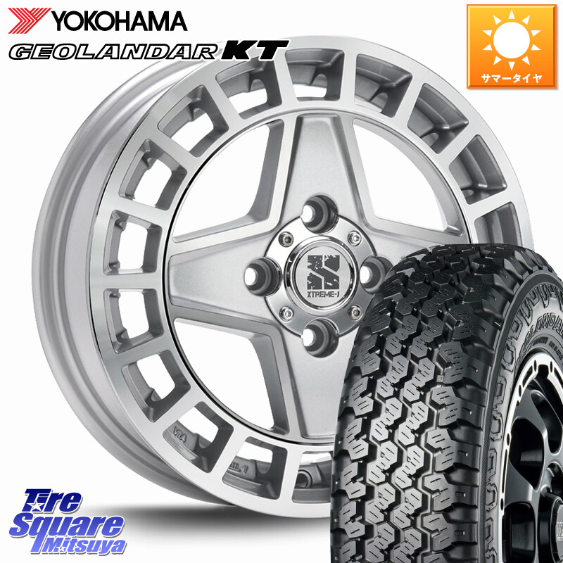 YOKOHAMA E5474 GEOLANDAR KT ヨコハマ Y828C ジオランダーKT 145/80R12 80*78MLJ QUAD クアッド XTREME-J ホイール 12インチ エクストリーム 12X4.0J 43 4穴 100 N-VAN(JJ1/2) アトレー/ハイゼット サンバー バン サンバートラック ハイゼットトラック バモスホビオ|タイヤスクエアミツヤ