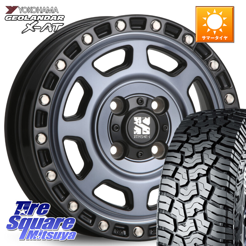YOKOHAMA E5482 GEOLANDAR X-AT G016 ホワイトレター ヨコハマ 175/80R14 99*98MLJ XJ07 XTREME-J 4H IND エクストリームJ 14インチ 14X5.0J(JWL-T) 42 4穴 114.3｜タイヤスクエアミツヤ