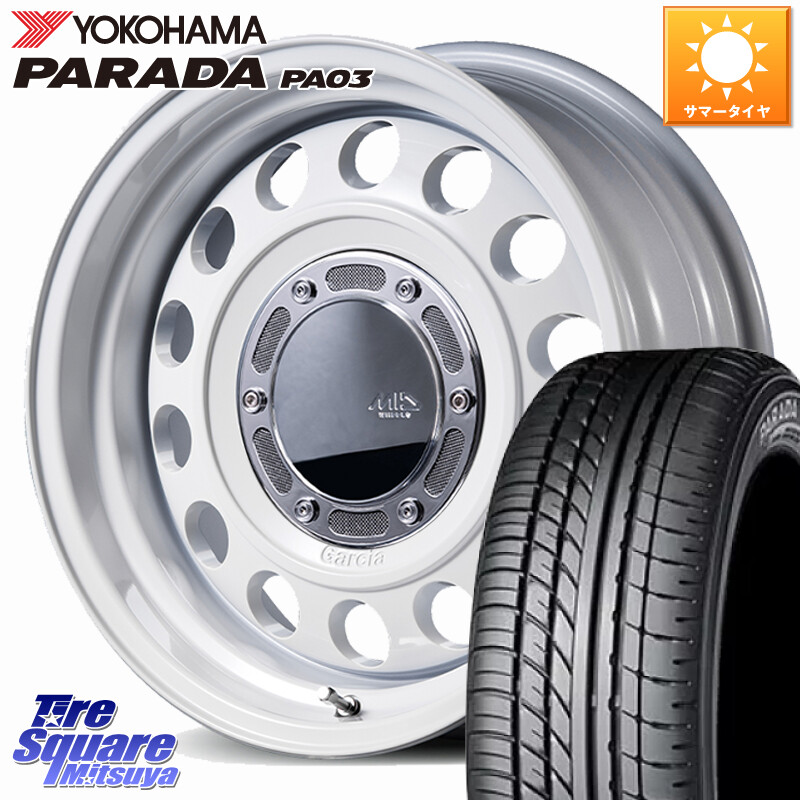 YOKOHAMA E5191 PARADA PA03 ヨコハマ 165/55R14 95*93MANARAY MID GARCIA CISCO Type2 ホイール 14インチ 14X4.5J 45 4穴 100 ハイゼットアゲトラCustom車用※軽自動車専用ホイール※ キャリイ エブリイ アゲトラ|タイヤスクエアミツヤ