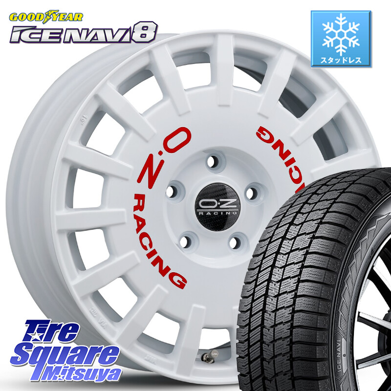 グッドイヤー GOODYEAR ICE NAVI8 アイスナビ8 スタッドレス ミツヤ 215/60R16OZ Rally Racing ラリーレーシング 16インチ 16X7.0J 45 5穴 114.3 ティアナ 日産 エスティマ マークX SX4 Sクロス|タイヤスクエアミツヤ