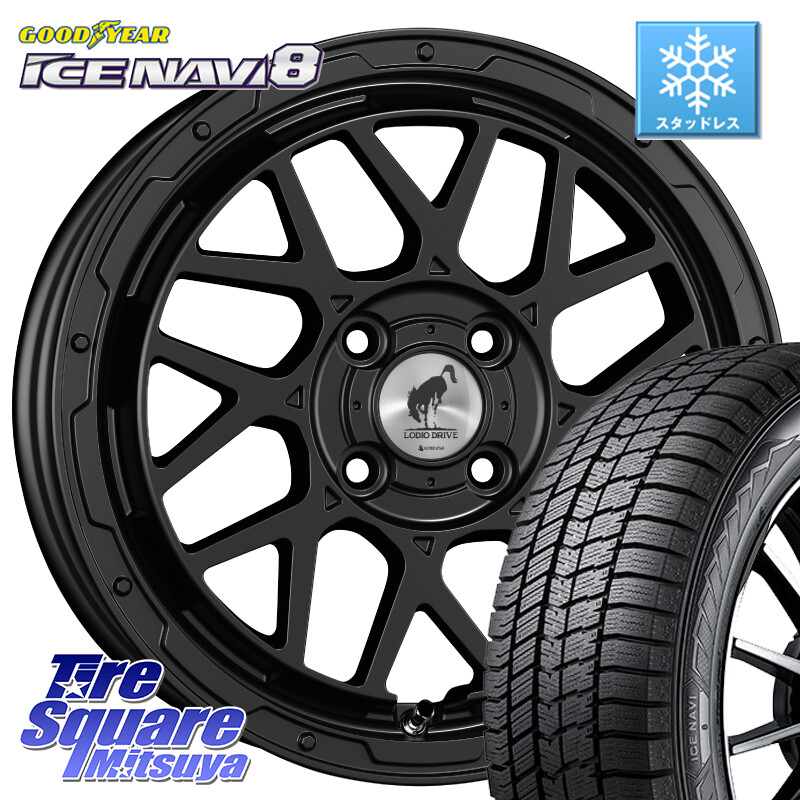 グッドイヤー GOODYEAR ICE NAVI8 アイスナビ8 スタッドレス ミツヤ 195/60R16SUPER STAR LODIO DRIVE ロディオドライブ 8M MONO モノ 16インチ 16X6.0J 42 4穴 100 E13オーラ ブルーバードシルフィ 日産|タイヤスクエアミツヤ