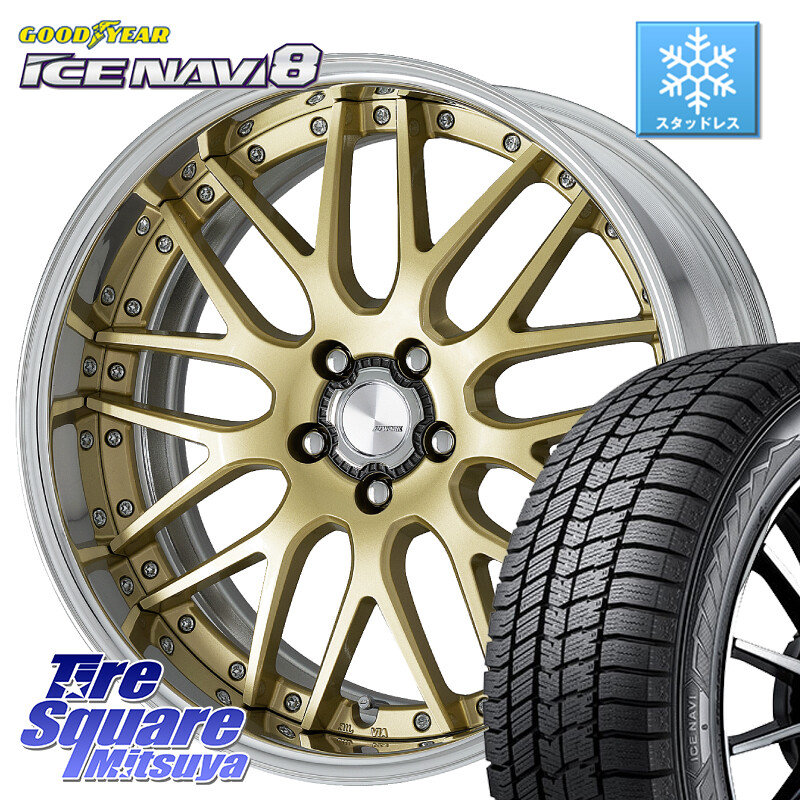 グッドイヤー GOODYEAR ICE NAVI8 アイスナビ8 スタッドレス ミツヤ 245/40R19WORK Lanvec LM1 O Disk 19インチ 2ピース 19X8.0J 35 5穴 114.3 30系アルファード/ヴェルファイア 20系アルファード アルファードハイブリッド ヴェルファイアハイブリッド ヴェルファイア|タイヤスクエアミツヤ
