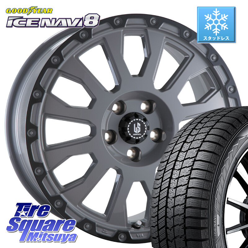 グッドイヤー GOODYEAR ICE NAVI8 アイスナビ8 スタッドレス ミツヤ 225/60R18阿部商会 LA STRADA AVENTURA アヴェンチュラ 18インチ 18X8.0J 40 5穴 114.3 50系RAV4 80系ハリアー T32エクストレイル CX-5 BT5レガシィアウトバック RAV4 50系 NX レクサス CX-5 CX5 MAZ｜タイヤスクエアミツヤ