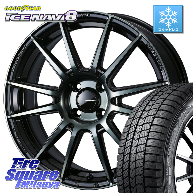 グッドイヤー GOODYEAR ICE NAVI8 アイスナビ8 スタッドレス ミツヤ 195/60R17WEDS WedsSport SA-62R SA62R ウェッズ スポーツ ホイール 17インチ 17X6.5J 42 4穴 100 ライズ/ロッキー(ガソリン車4穴) ロッキー ガソリン車 4穴 REX レックス｜タイヤスクエアミツヤ 108,499円