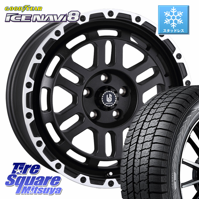 グッドイヤー GOODYEAR ICE NAVI8 アイスナビ8 スタッドレス ミツヤ 195/60R17阿部商会 LA STRADA DISCOVER ホイール 17インチ 17X7.0J 38 5穴 114.3 60系プリウス|タイヤスクエアミツヤ