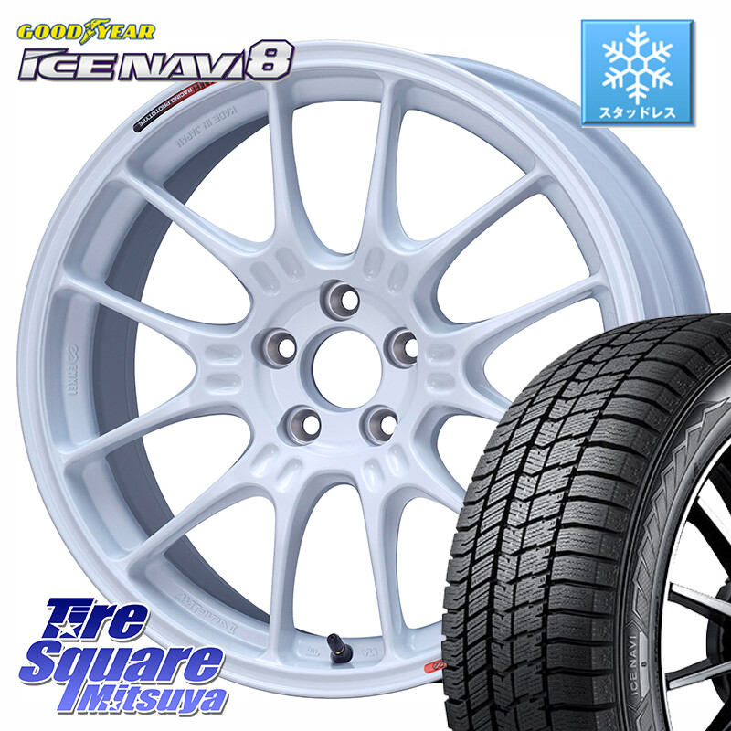 グッドイヤー GOODYEAR ICE NAVI8 アイスナビ8 スタッドレス ミツヤ 225/45R17ENKEI Racing GTC02 For GR86 / BRZ Cup ホイール 17インチ 17X7.5J 44 5穴 100 カローラスポーツ BRZ/86/GR86 GR 86 ハチロク 86 ハチロク｜タイヤスクエアミツヤ