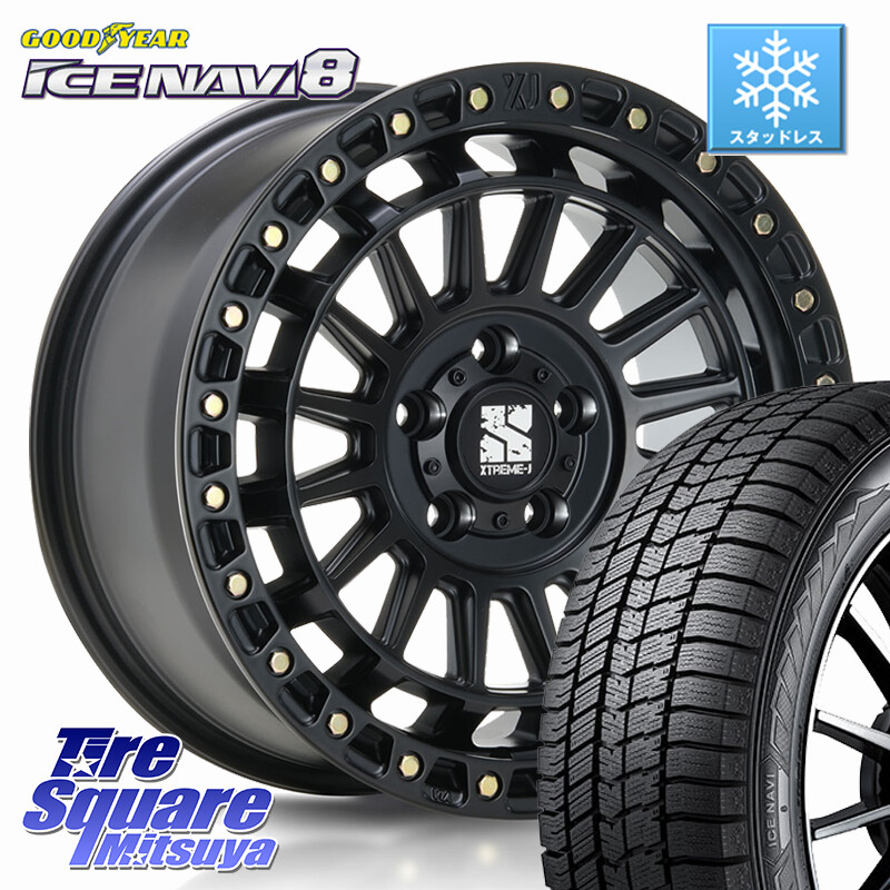 グッドイヤー GOODYEAR ICE NAVI8 アイスナビ8 スタッドレス ミツヤ 215/60R16MLJ XJ08 XTREME-J ホイール 16インチ 16X7.0J 35 5穴 114.3 マークXジオ クラウンロイヤル クラウンハイブリッド クラウンハイブリッド 220・H20系 クラウン 220系|タイヤスクエアミツヤ
