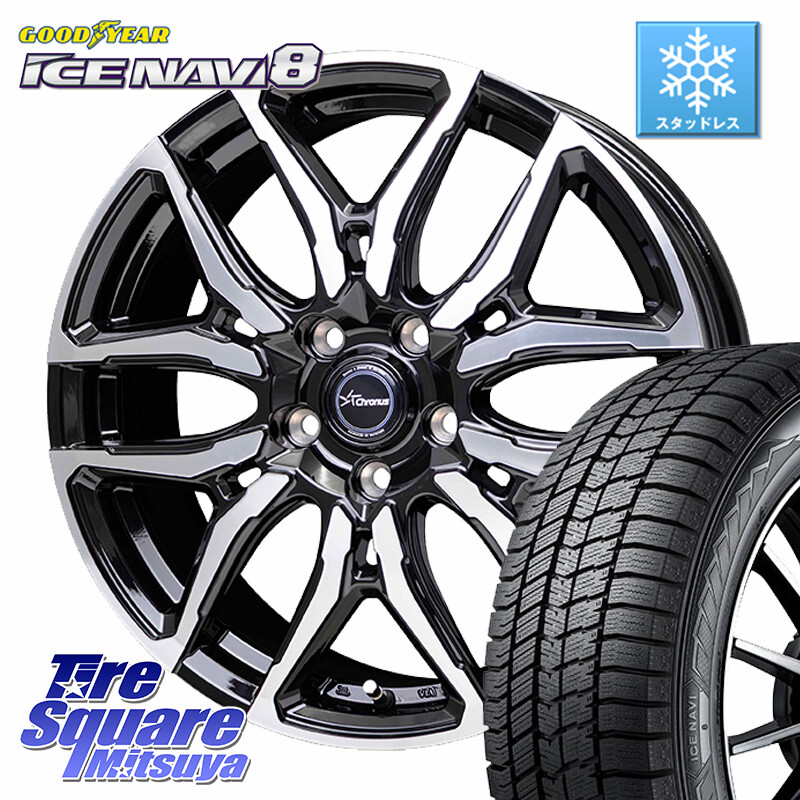 グッドイヤー GOODYEAR ICE NAVI8 アイスナビ8 スタッドレス ミツヤ 225/45R19HotStuff Chronus CH-114 CH114 クロノス ホイール 19インチ 19X7.0J 48 5穴 114.3 60系プリウス BN/BL系レガシィ|タイヤスクエアミツヤ