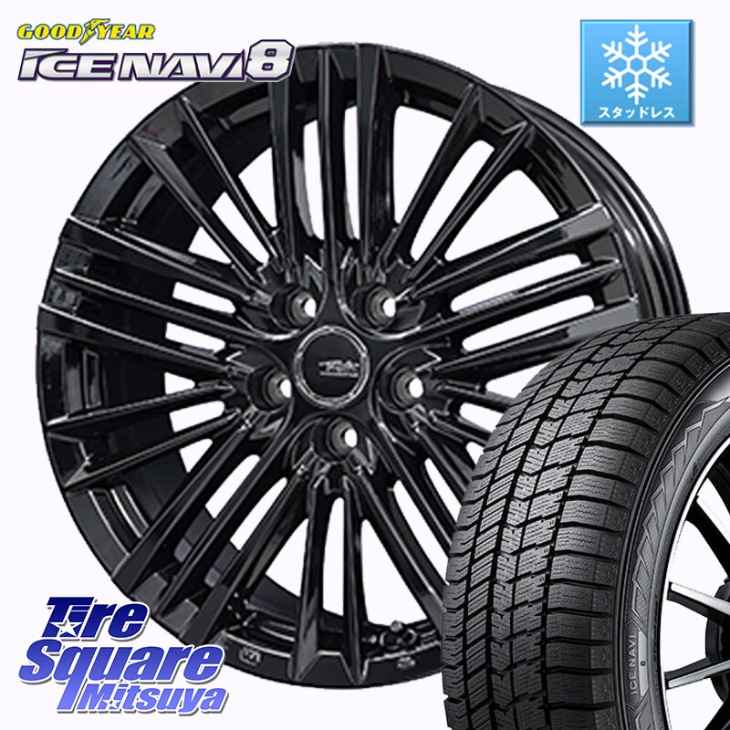 グッドイヤー GOODYEAR ICE NAVI8 アイスナビ8 スタッドレス ミツヤ 225/60R18KYOHO TAYLOR TL-1 テイラー パウダーコート・ブラック 平座仕様(レクサス・トヨタ専用) ホイール 18インチ 18X7.0J 40 5穴 120 40系アルファード/ヴェルファイア レクサスLM ヴェルファイ|タイヤスクエアミツヤ