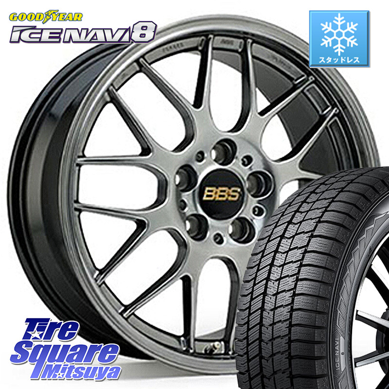 グッドイヤー GOODYEAR ICE NAVI8 アイスナビ8 スタッドレス ミツヤ 225/60R18BBS RG-R 鍛造1ピース ホイール 18インチ 18X8.0J 40 5穴 114.3 50系RAV4 80系ハリアー T32エクストレイル CX-5 BT5レガシィアウトバック RAV4 50系 NX レクサス CX-5 CX5 MAZDA|タイヤスクエアミツヤ