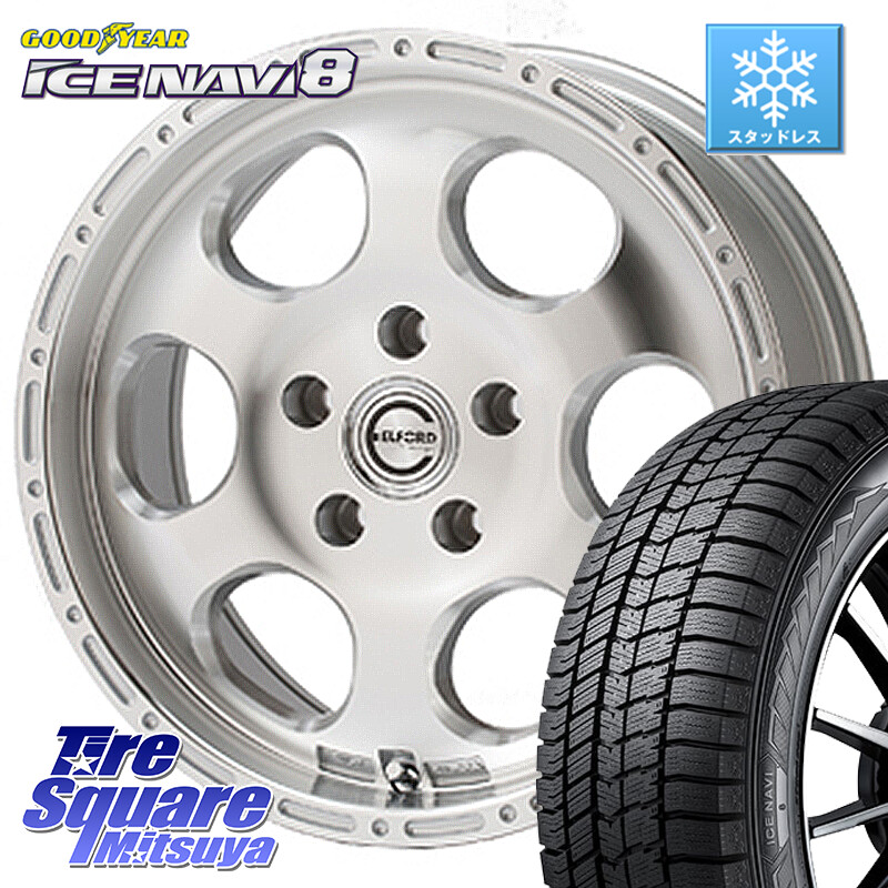 グッドイヤー GOODYEAR ICE NAVI8 アイスナビ8 スタッドレス ミツヤ 215/60R16MEIWA Blood Stock One Piece ホイール 16インチ 16X7.0J 35 5穴 114.3 マークXジオ クラウンロイヤル クラウンハイブリッド クラウンハイブリッド 220・H20系 クラウン 220系｜タイヤスクエアミツヤ