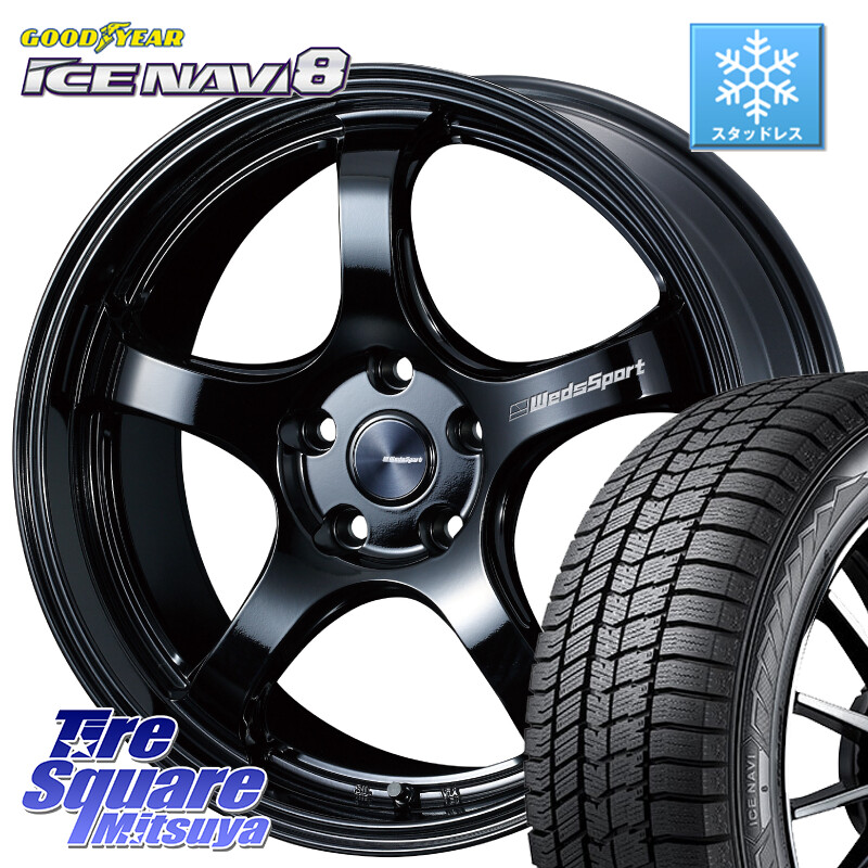 グッドイヤー GOODYEAR ICE NAVI8 アイスナビ8 スタッドレス ミツヤ 225/50R18WEDS WedsSport RN-05M RN05M ウェッズ スポーツ ホイール 18インチ 18X8.0J 45 5穴 114.3 カローラクロス MAZDA6 10系アルファード UX レクサス スカイラインセダン 日産 MPV|タイヤスクエアミツヤ