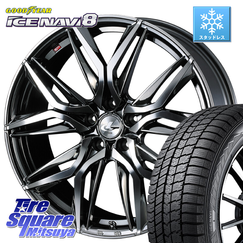 グッドイヤー GOODYEAR ICE NAVI8 アイスナビ8 スタッドレス ミツヤ 245/40R19WEDS 40839 レオニス LEONIS LM BMCMC 19インチ 19X8.0J 35 5穴 114.3 30系アルファード/ヴェルファイア 20系アルファード アルファードハイブリッド ヴェルファイアハイブリッド ヴェルフ｜タイヤスクエアミツヤ