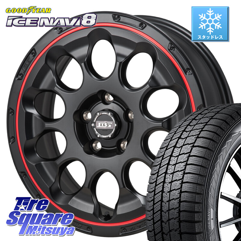 グッドイヤー GOODYEAR ICE NAVI8 アイスナビ8 スタッドレス ミツヤ 225/60R17Japan三陽 ボトムガルシア CHRONO クロノ BKRED 17X7.0J 38 5穴 114.3 30系アルファード/ヴェルファイア デリカD:5 デリカD:5(26+) SL系フォレスター エクストレイル X-TRAIL 日産 ヴェルフ|タイヤスクエアミツヤ