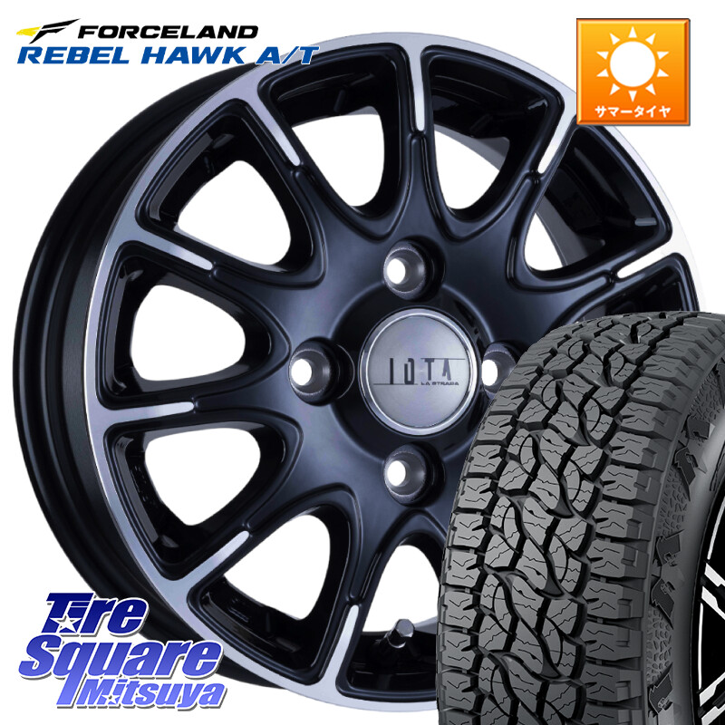 FORCELAND REBEL HAWK AT 2026年製 在庫● フォースランド サマータイヤ A/T 215/70R16阿部商会 TIRADO IOTA イオタ ホイール 16インチ 16X6.0J 42 4穴 100 ロッキー ガソリン車 4穴 ライズ ガソリン車 4穴|タイヤスクエアミツヤ