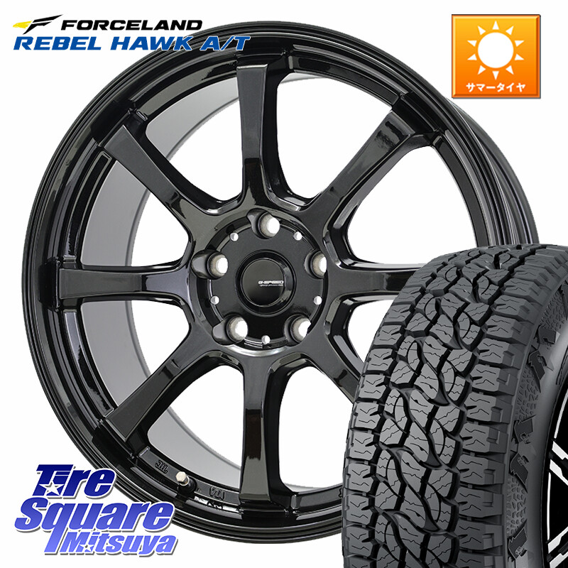 FORCELAND REBEL HAWK AT 2026年製 在庫● フォースランド サマータイヤ A/T 225/70R16HotStuff G-SPEED G-08 ホイール 16インチ ジースピード 16X6.5J 50 5穴 114.3 SK系フォレスター CR-V|タイヤスクエアミツヤ