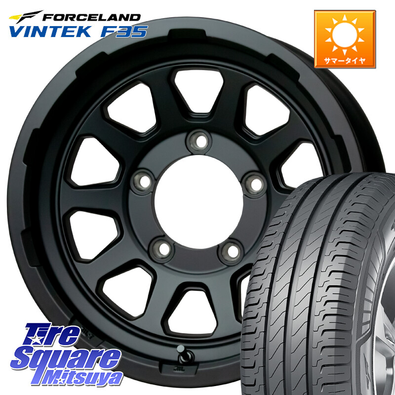 FORCELAND Vintek F35 2025年製 在庫● フォースランド サマータイヤ 215/65R16 109*107HotStuff マッドクロス レンジャー ブラック JIMNY ホイール 16インチ 16X5.5J 20 5穴 139.7 ジムニー専用(要オーバーフェンダー等) AZオフロード カスタムサイズ｜タイヤスクエアミツヤ