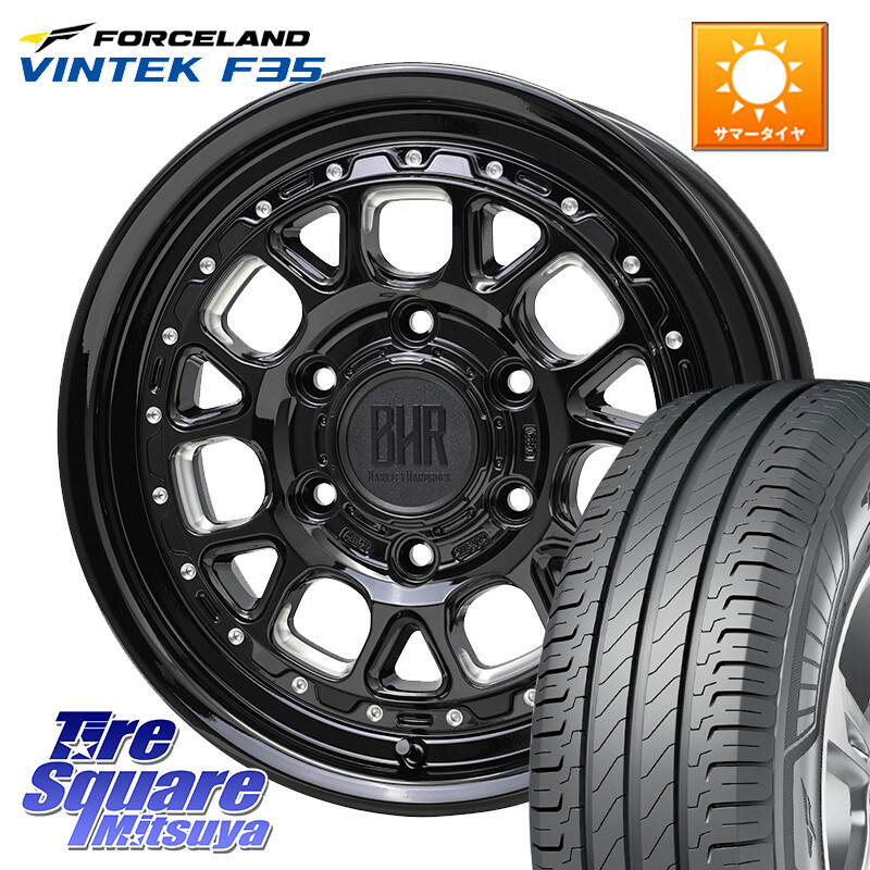 FORCELAND Vintek F35 2025年製 在庫● フォースランド サマータイヤ 215/65R16 109*107HotStuff BARKLEY HARDROCK HURON ハードロック ヒューロン ホイール 16インチ 16X6.5J 38 6穴 139.7 200系ハイエース|タイヤスクエアミツヤ