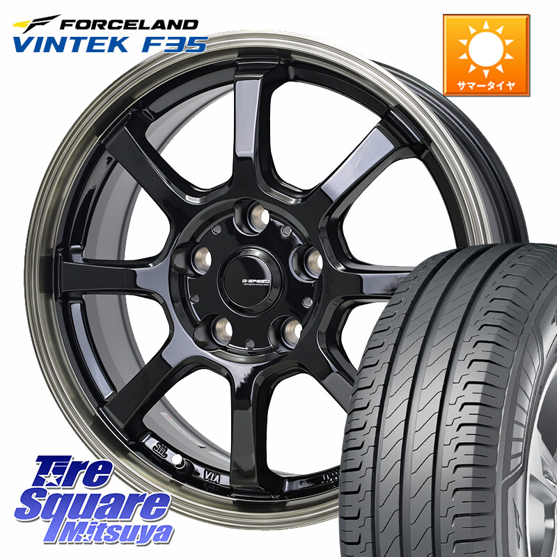 FORCELAND Vintek F35 2025年製 在庫● フォースランド サマータイヤ 215/65R16 109*107HotStuff G-SPEED P-08 ホイール 16インチ ジースピード 16X6.5J 40 5穴 114.3｜タイヤスクエアミツヤ 49,626円