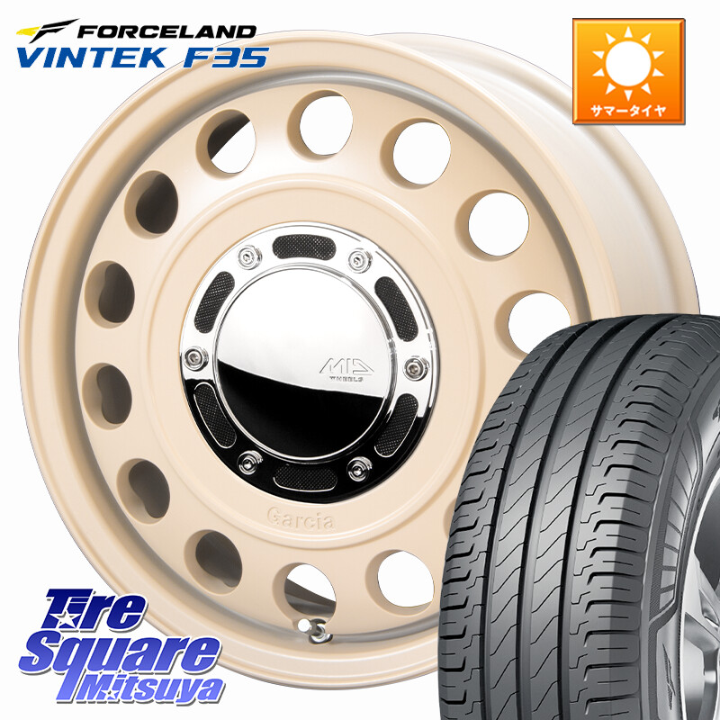 FORCELAND Vintek F35 2025年製 在庫● フォースランド サマータイヤ 215/65R16 109*107MANARAY MID GARCIA CISCO Type2 サンドベージュ 在庫● 16インチ ガルシア シスコ 16X6.5J 40 5穴 114.3｜タイヤスクエアミツヤ