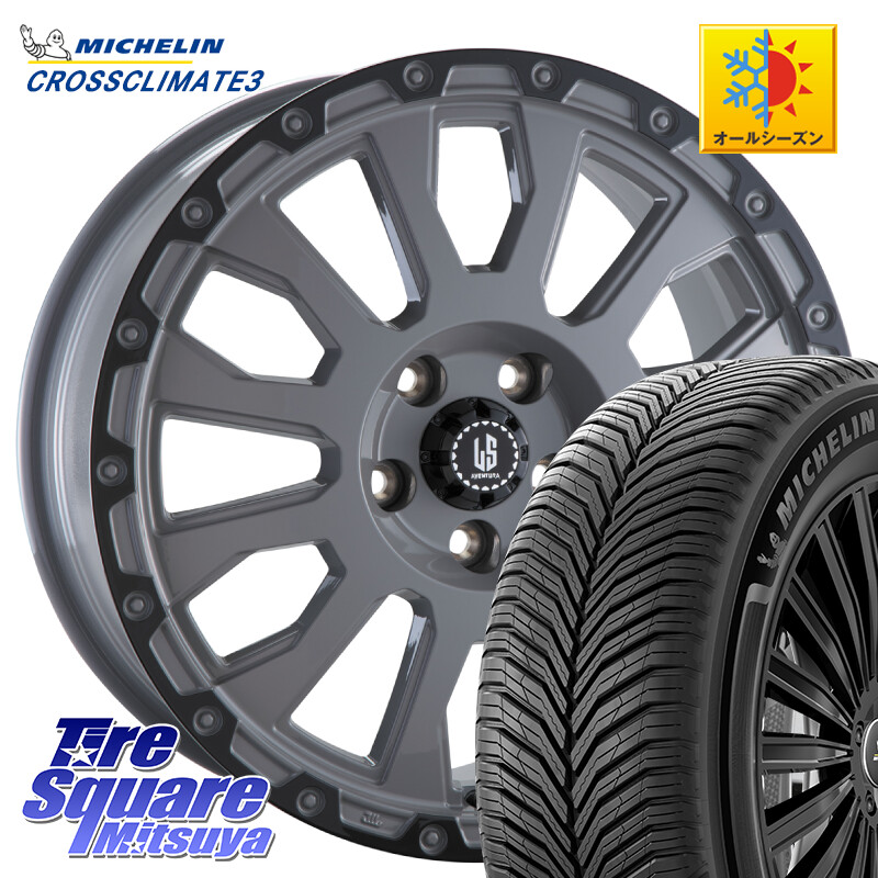 ミシュラン CROSSCLIMATE3 クロスクライメート3 オールシーズンタイヤ 正規 235/55R18阿部商会 LA STRADA AVENTURA アヴェンチュラ 18インチ 18X8.0J 40 5穴 114.3 T32エクストレイル NX レクサス ハリアー｜タイヤスクエアミツヤ