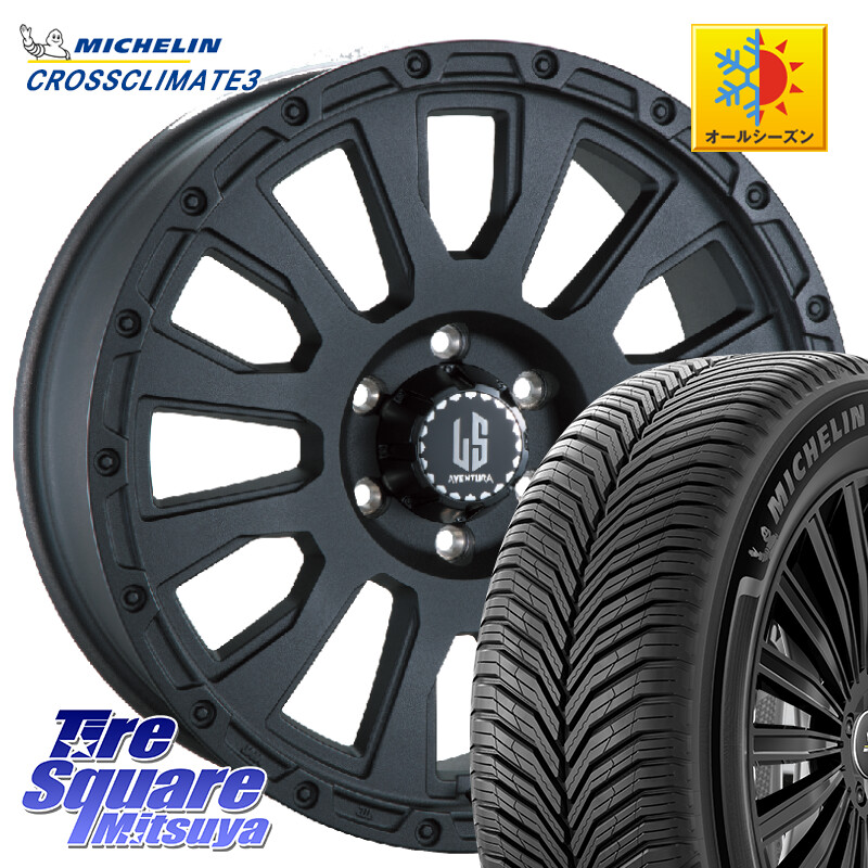 ミシュラン CROSSCLIMATE3 クロスクライメート3 オールシーズンタイヤ 正規 265/60R18阿部商会 LA STRADA AVENTURA アヴェンチュラ BK 18インチ 18X7.5J 38 6穴 139.7 トライトンGSR｜タイヤスクエアミツヤ 113,220円