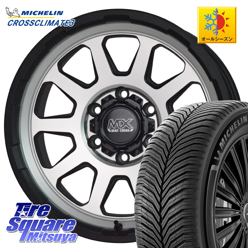 ミシュラン CROSSCLIMATE3 クロスクライメート3 オールシーズンタイヤ 正規 265/60R18HotStuff マッドクロス レンジャー シルバー ホイール 18インチ 18X8.0J 20 6穴 139.7 GUN226ハイラックス 150系プラド ランクル[FJ] トライトンGSR GUN125ハイラックス Tacoma ラン｜タイヤスクエアミツヤ