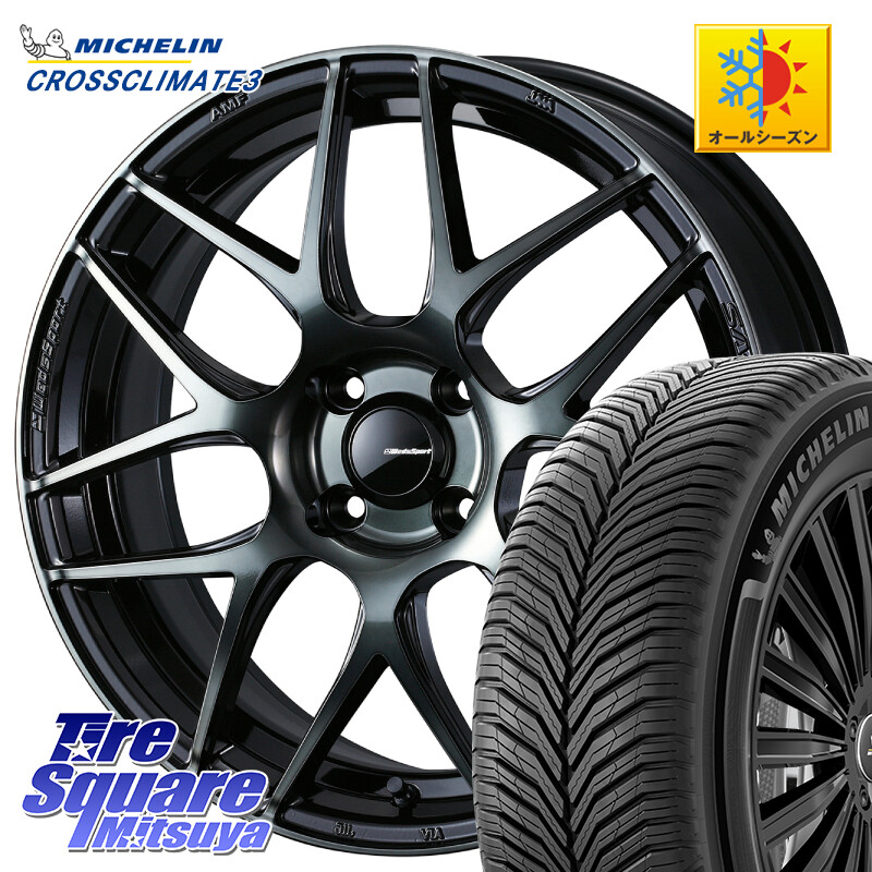 ミシュラン CROSSCLIMATE3 クロスクライメート3 オールシーズンタイヤ 正規 205/55R17WEDS WedsSport SA-27R SA27R ウェッズ スポーツ ホイール 17インチ 17X6.5J 42 4穴 100 ライズ/ロッキー(ガソリン車4穴) ロッキー ガソリン車 4穴|タイヤスクエアミツヤ