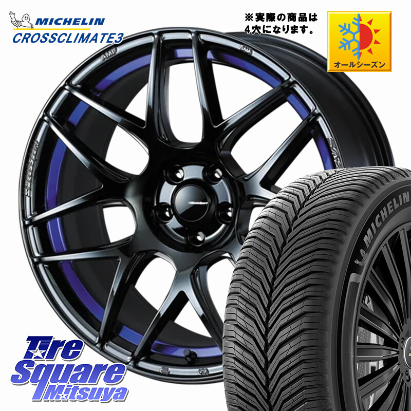 ミシュラン CROSSCLIMATE3 クロスクライメート3 オールシーズンタイヤ 正規 205/40R17WEDS WedsSport SA-27R SA27R ウェッズ スポーツ ホイール 17インチ 17X6.5J 50 4穴 100 シャトル｜タイヤスクエアミツヤ