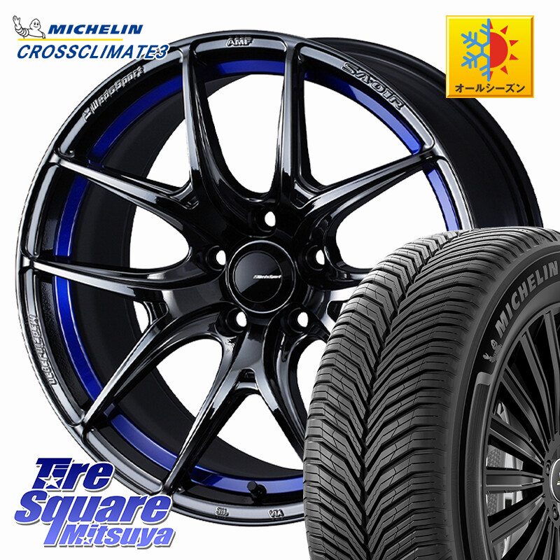 ミシュラン CROSSCLIMATE3 クロスクライメート3 オールシーズンタイヤ 正規 235/50R18WEDS WedsSport SA-01R SA01R ウェッズ スポーツ ホイール 18インチ 18X8.5J 35 5穴 114.3 30系アルファード/ヴェルファイア 20系アルファード ヴェルファイアハイブリッド ヴェルフ|タイヤスクエアミツヤ