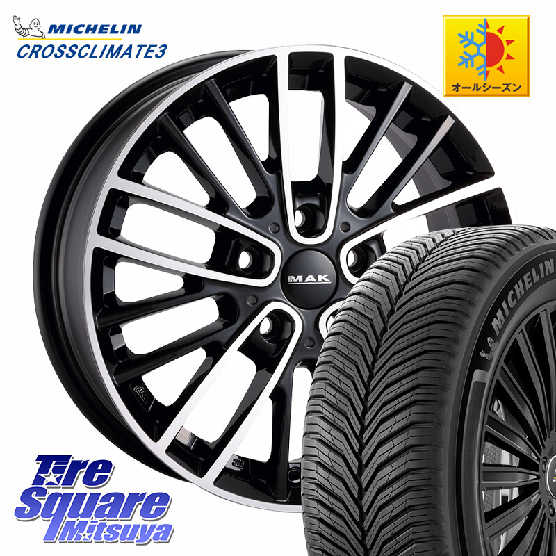 ミシュラン CROSSCLIMATE3 クロスクライメート3 オールシーズンタイヤ 正規 225/60R17阿部商会 MAK CHELSE ホイール 17インチ 17X7.5J(MINI U25) 42 5穴 112 MINI ミニ カントリーマン U25※ホイール注文時は「TRIM」種別を必ずお知らせください|タイヤスクエアミツヤ